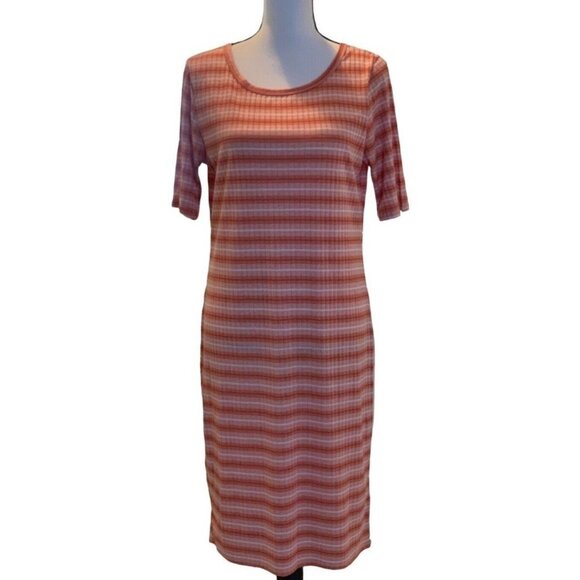 LuLaRoe Womens Carley Dress Size L Orange - Picture 5 of 16